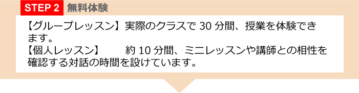 STEP2無料おためし体験に参加